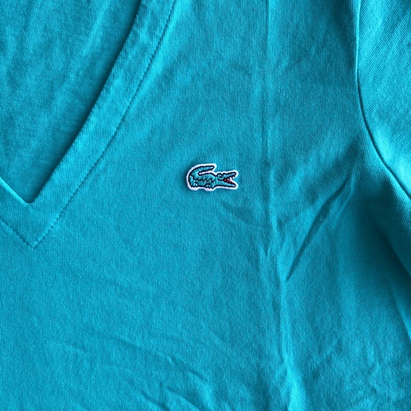 Lacoste NWOT Cotton V Neck T Shirt - Picture 5 of 9
